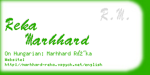 reka marhhard business card